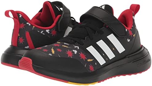 Adidas Fortarun 2.0 Running Shoe, Black/Bold Gold/Better Scarlet, 2.5 Usissex Little Kid