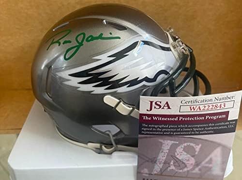 Ron Jaworski Philadelphia Eagles assinou o flash mini capacete flash JSA WA222843