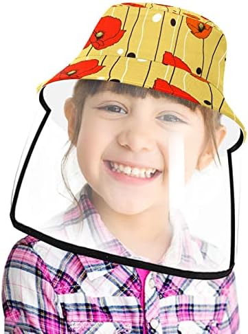 Chapéu de proteção adulto com escudo facial, chapéu de pescador Anti -Sun Cap, gatos e corações desenho animado