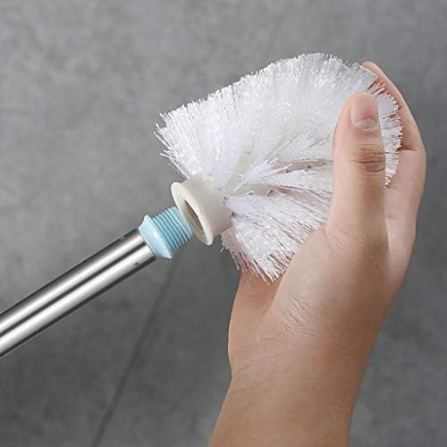 Escova de escova de vaso sanitária guojm Brecha e suporte, 2 pincéis de limpeza de alça longa em aço inoxidável,