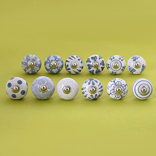 Arte artesanal unida 12 PCs anitque armário de armário de armário de cerâmica Misture botões multicolores