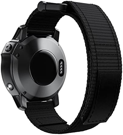 Tioyw 26 mm de faixa de nylon de 22 mm tiras para Garmin Fenix ​​7 7x 6x Pro 5x Watch Watchfit