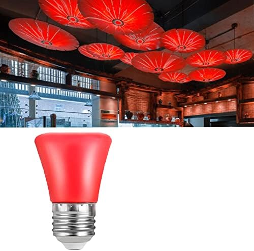 Iluminação LXCOM Lâmpada LED vermelha 1W Bulbos de colord vermelho decorativo E26/E27 Base média BAS