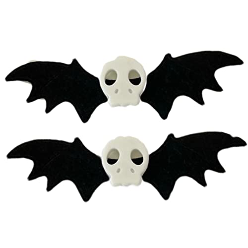 Clipes de cabelo do crânio de morcego para mulheres meninas Halloween Bat Devil Wings Barretas de cabelo