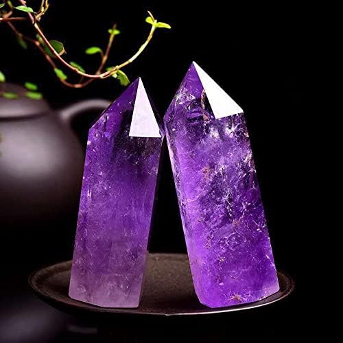水晶柱 紫 水晶 单尖 棱柱紫 水晶 原石 打磨 紫晶 六 棱柱