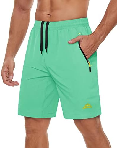 Tacvasen Men's Running Workous Shorts Quick Dry Gink Rogging Training Shorts com bolsos