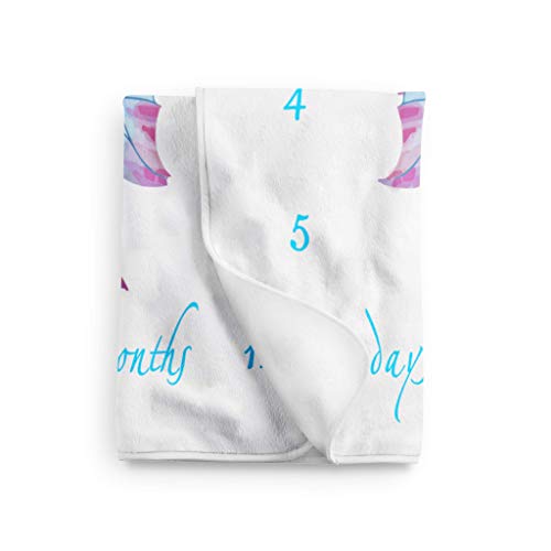 Baby Milestone Blanket Wings personalizado cobertor mensal de bebê cobertor