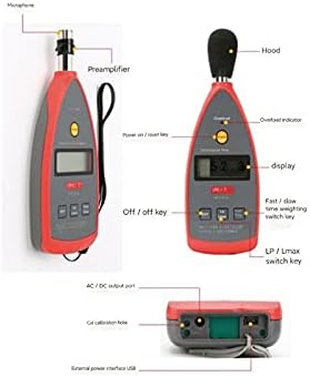 FZZDP Medidor de ruído Digital Som nível de medição Volume Decibel Meter ruído Test Detector