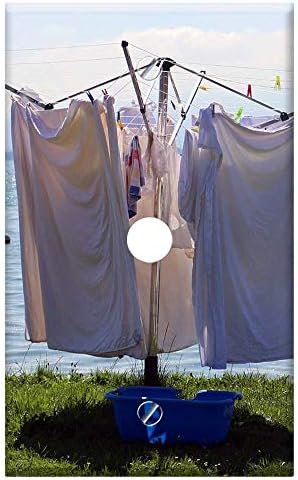 Yuatuwaw Hole único dispositivo Telefone/cabo Tampa da placa de parede - Roupa de roupas de roupas de lavander