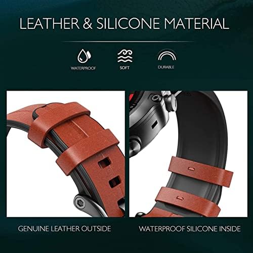 TRDYBSK Sport Leather Silicone Watch Band Strap for Garmin Fenix ​​7x 7 6x 6 Pro 5x 5 mais 3HR