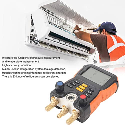 Testador de testes de pressão de refrigerante de ar -condicionado multifuncional portátil Testador de temperatura