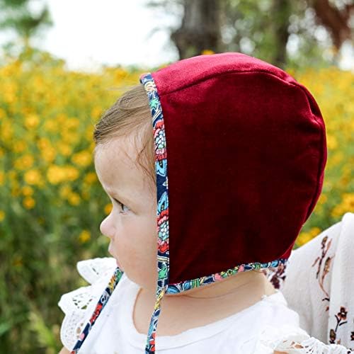 Baby Bonnet Country Hat reversível linho lateral duplo, algodão Floral Combinations Evy Collection Capatos