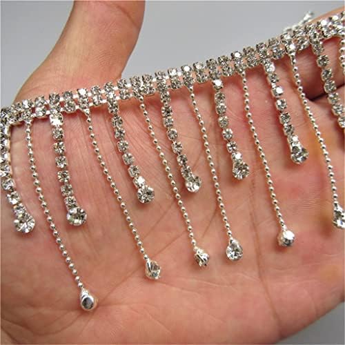 Ylyajy Cristal Bling Bling Diamante Lace Belt Tow na fita Aplique Sparkle Vestido de noiva Sparkle