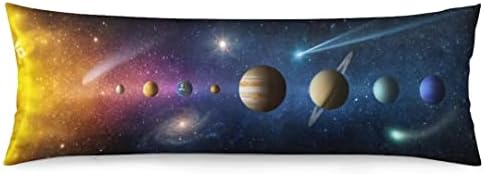 Sistema solar Capas de travesseiro corporal Universo Universo Galaxia Planeta Longo Crez de travesseiros com