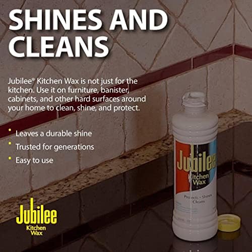 Cera de cozinha do jubileu - Móveis líquidos Polish/Para superfícies limpas e brilhantes/fácil de usar/remover