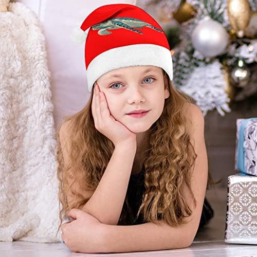 Nudquio Tartaruga marinha chapéus de Natal de Papai Noel para família de férias de Natal impressa
