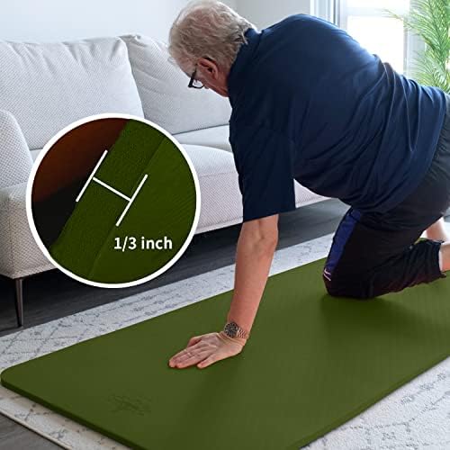 Hatha yoga grossa tpe yoga mat 72 x 27 x1/3 polegadas de exercício ecológico não deslizante para yoga