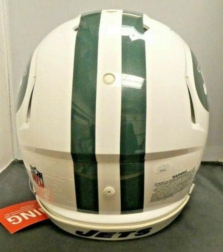 Matt Forte assinou o capacete de Jets de New York em tamanho real com JSA CoA - Capacetes NFL autografados