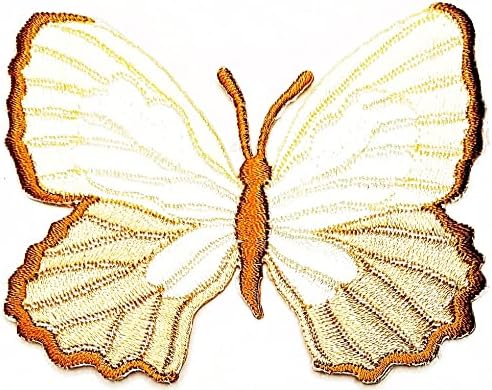 Kleenplus 3pcs. Ferro de desenho animado de borboleta marrom branca em remendos atividades de