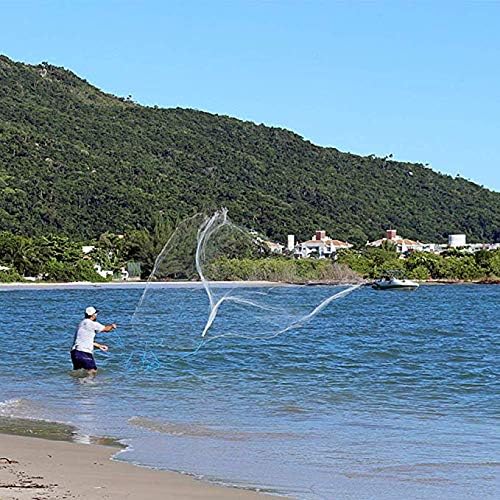Goture American Fishing Cast Net, redes de água de água doce água salgada para isca armadilha de camarão