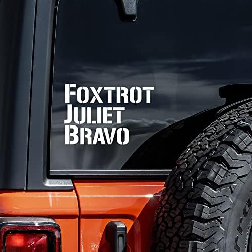 FOXTROT JULIET BRAVO Decalque Vinil Adesivo Auto Carrocre Laptop de parede de caminhão de carro