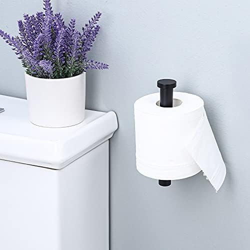 Suporte de papel higiênico kes preto para banheiro, suporte de papel higiênico suporte de parede SU