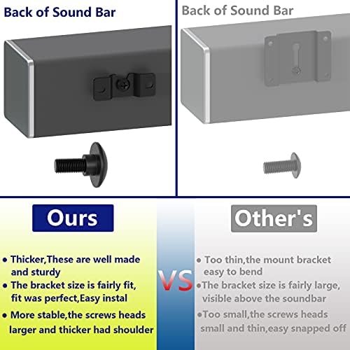 Suporte de montagem da barra de som VDSVKSD, suportes de montagem de parede da barra de som para a barra