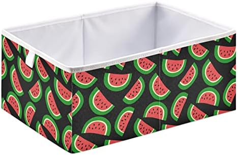 Emelivor Watermelon Fruit Cubo Bin Bin Bins de armazenamento dobrável cesta de brinquedos à prova d'água