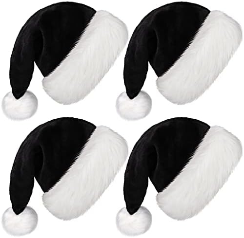 McEast Santa Hats Black e Branco Chapéus de Natal Push Papai Noel Chapéus para Festa de Costura
