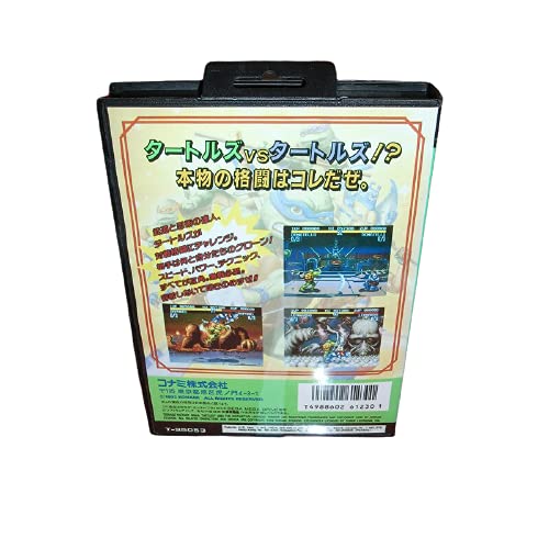 Torneio de tartarugas aditi capa do Japão com caixa e manual para sega megadrive gênese videogame