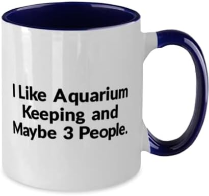 Aquário engraçado para manter presentes, eu gosto de manutenção de aquário e talvez 3 pessoas, caneca brilhante