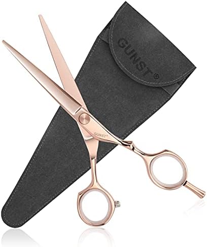 Tesoura profissional de cabelo, tesouras de corte de cabelo de 14 cm em ouro rosa