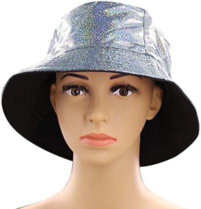 Chapéu de chuva amamcy para mulheres homens reversíveis chapéu chapéu de chuva tampa hologragráfica