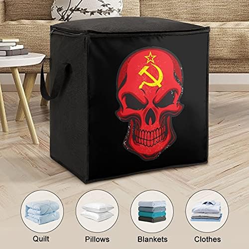 Crânio de bandeira soviética Grande caixa de saco de armazenamento da caixa de armazenamento Organizer