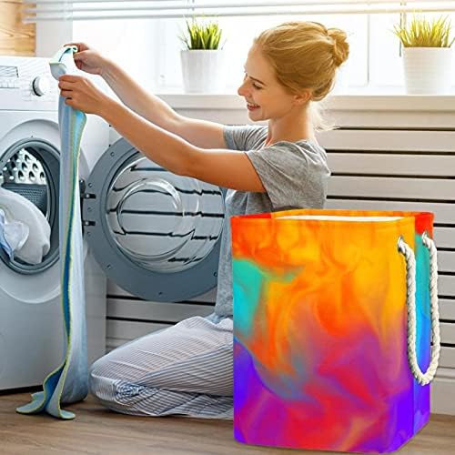 Abstrato colorido colorido cesto de lavanderia cesto de cesto recolhido Organizador retangular cesto