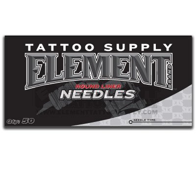 Supplência de tatuagem de elemento - agulhas de tatuagem - barra longa - revestimento redondo - caixa de 50 - longa