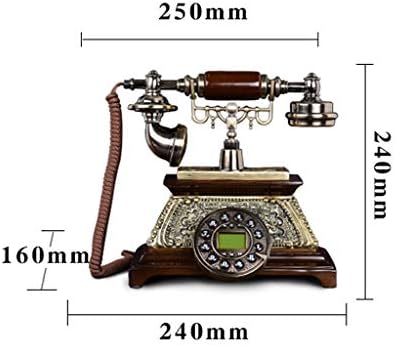 Walnuta Solid Wood Desk-mesa telefônica telefônica antiquada em casa e telefone e telefones telefones