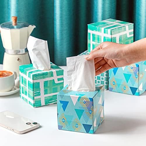 12 peças Tecidos faciais Caixas de cubo 2 caixas de tecido macio Palavras de tecido de otário de tecido