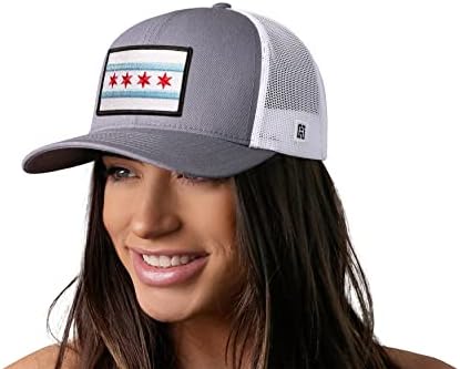 Haka Chicago Flag Hat - Chicago Crucker Hat para homens e mulheres, boné de beisebol Chi, chapéu de golfe ajustável,