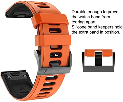 PCGV Sport Silicone Smart Watch Bracelet Strap for Garmin Fenix ​​6x 7 7x 3HR 935 945 ABORDAÇÃO S60 S62 Quick