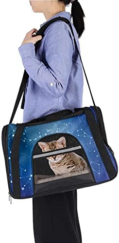 Portador de estimação Constellation Starry Sky Galaxy Soft-sidel-sideal Travel Travel para gatos, cães cachorros