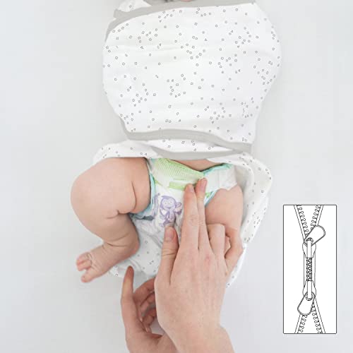 Baby incrível saco omni saco de 6 vias com mangas de embrulho e braços para cima e punhos de luva,