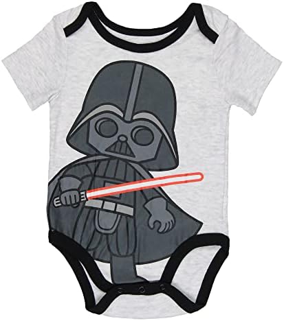 Guerra nas Guerra nas Estrelas, meninos bebês Darth Vader Chewbacca R2-D2 One Piece Pajama Romper 3 pacote