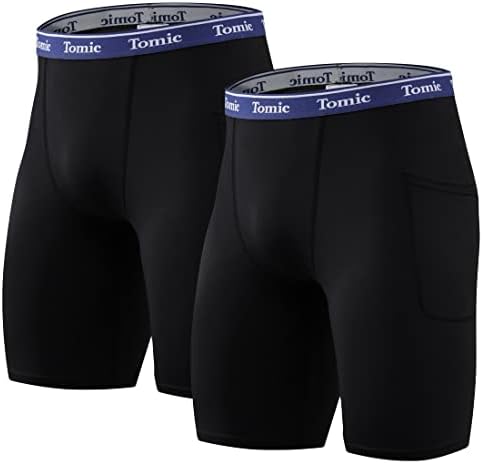 Tomic Boys Compression Shorts 2-Pack Youth Spandex Sport curto treino atlético Running Performance Baselayer