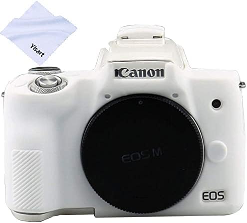 Caso Yisau para Canon EOS M50/EOS M50 MARK II, CAPA DE CAPAÇÃO DE PELE DE SILULHO SOFT SIL