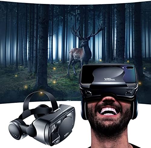 D7695b fone de ouvido VR para e Android Phones 3D Realidade virtual óculos com óculos de fone de ouvido