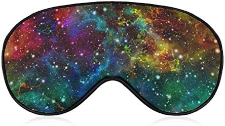 Universo colorido nebulosa céu estrelado máscara macia máscara de sombra eficaz máscara de sono conforto