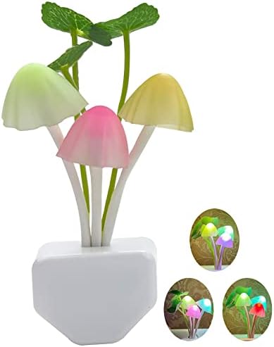 Dusk Smart para o Dawn Sensor Led Light Light, 0,6W Multi-Color Alwase Plug-In Cogumelo Dream