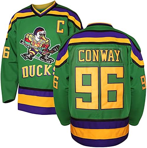 Phoneutrix Charlie Conway 96 Mighty Ducks Movie Hockey Jersey White Green