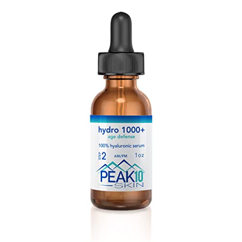 Peak 10 Skin - Hydro 1000+ Idade Defense Hyaluronic Serum 1oz
